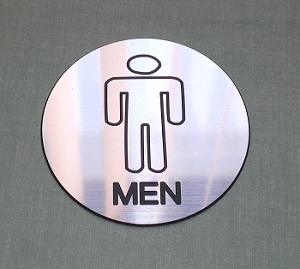 Circular Male Door Sign      -   FREE Postage